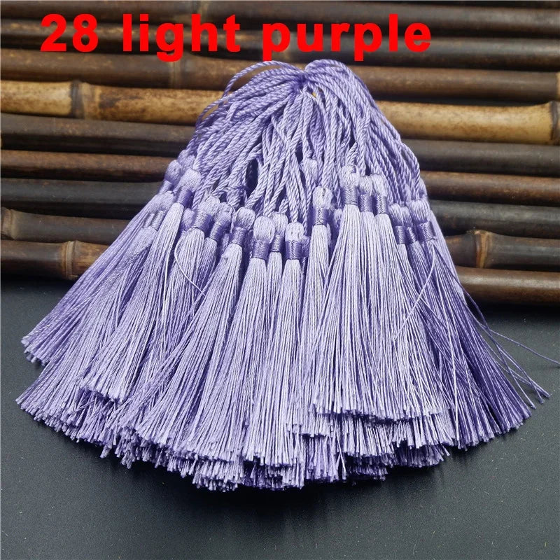 100pcs/lot 13cm Tassel Silk Fringe Silky Floss Bookmark Tassels Mini Tassels For DIY Craft Jewelry Making Souvenir Bookmarks