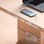 20/100pcs Cable Organizer Clips Cord Holder Transparent Management Wire Manager Home Office USB Data Line Winder Hooks Protector