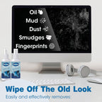 All-in-One Screen Mist Cleaner with Washable Cloth; Portable Spray for Car Touchscreen, Smart TV & Computer; Safe & Eco-Friendly