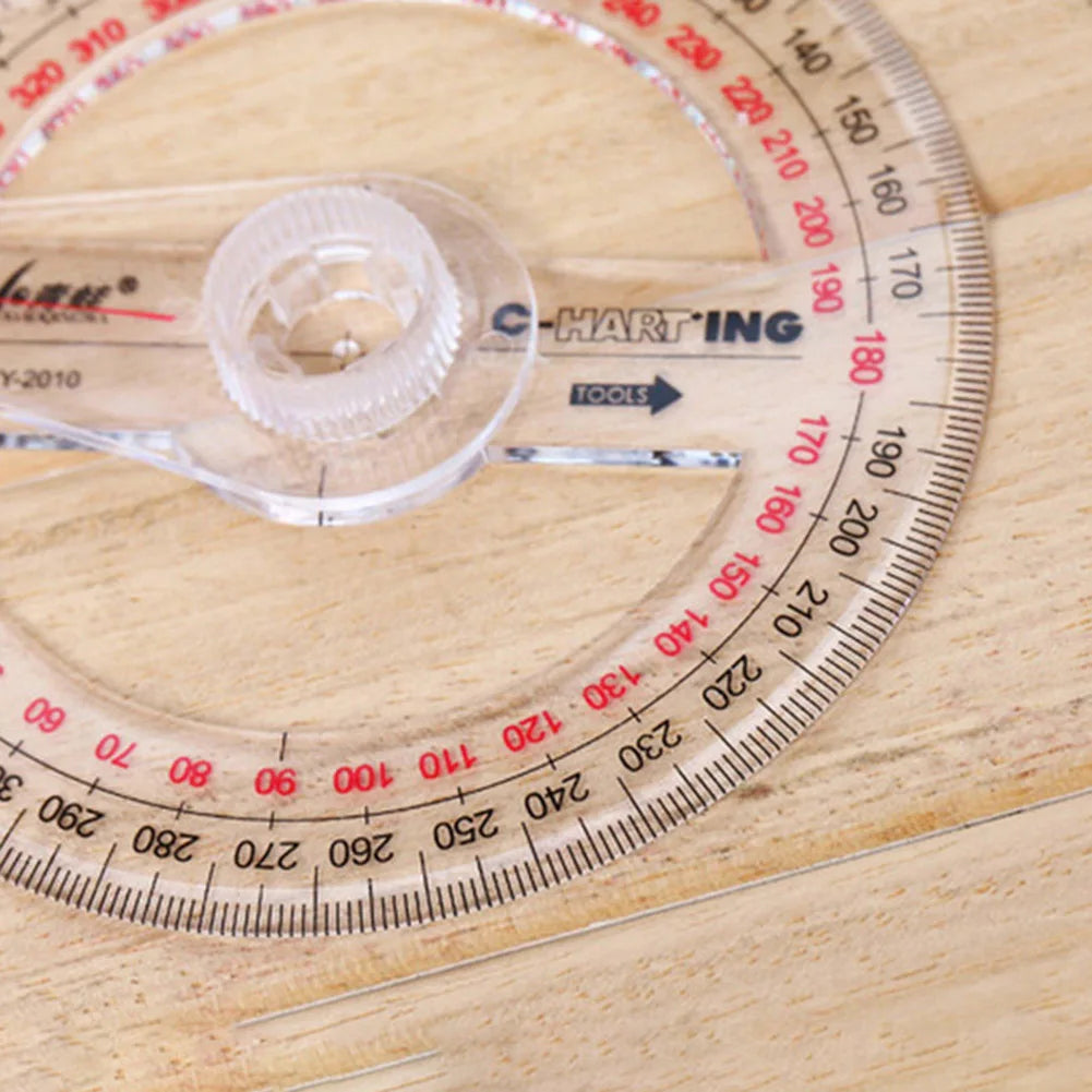 Arm Rotary Measuring Ruler Plastic 360 Degree Pointer Protractor Angle Finder Measurement Height Limit Gauge Tools