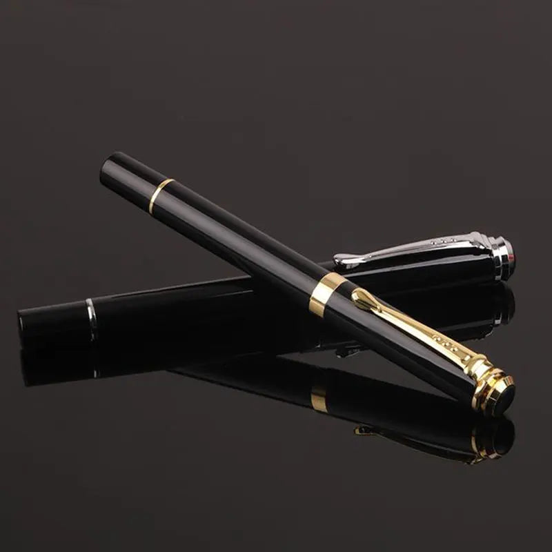 Metal Fountain Pen Business Black Heavy Feel Calligraphy Practice Pen Signing Pen High End Business and Student Use