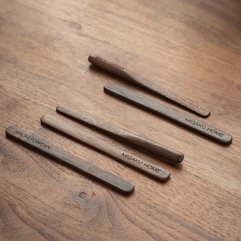 1PC Black walnut coffee stirrer, Japanese solid wood jam butter spatula