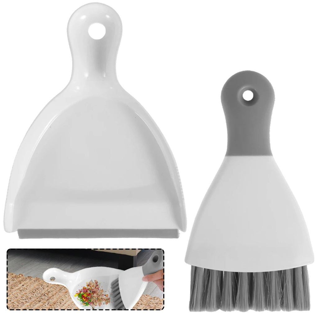Mini Dustpan and Brush Set Portable Table Top Cleaning Dining Table Crumb Sweeper Multipurpose Desktop Keyboard Cleaning Tools