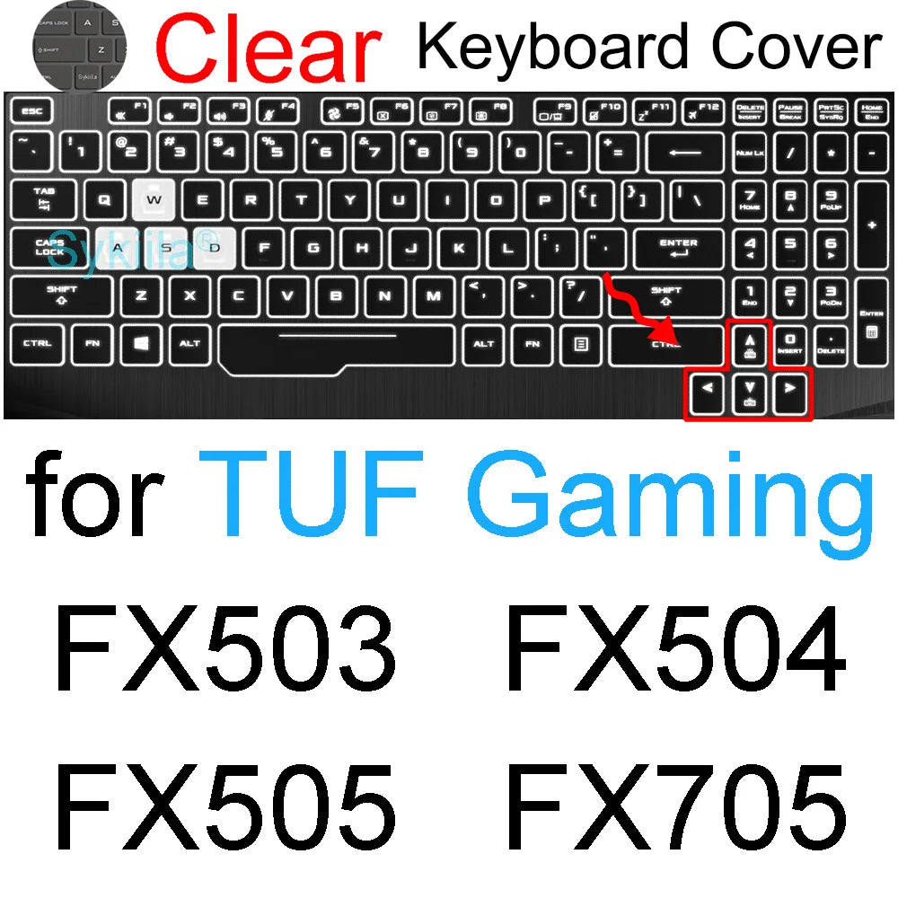 Keyboard Cover for ASUS TUF Gaming A15 A16 A17 A18 F15 F16 F17 FX507 FX607 FA608 FA808 FX608 Silicone Protector Skin Case 15 16
