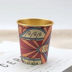 50pcs/pack 7oz/210ml Gold Foil Paper Cup Household Commercial High-end Disposable Cup Water Cup Tea Cup Coffee Cup Customization