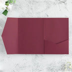 5pcs 18x13cm Pink Envelopes for Wedding Invitation Birthday Anniversary Thick Tri-Fold Envelope Greeting Card Pocket Envelope