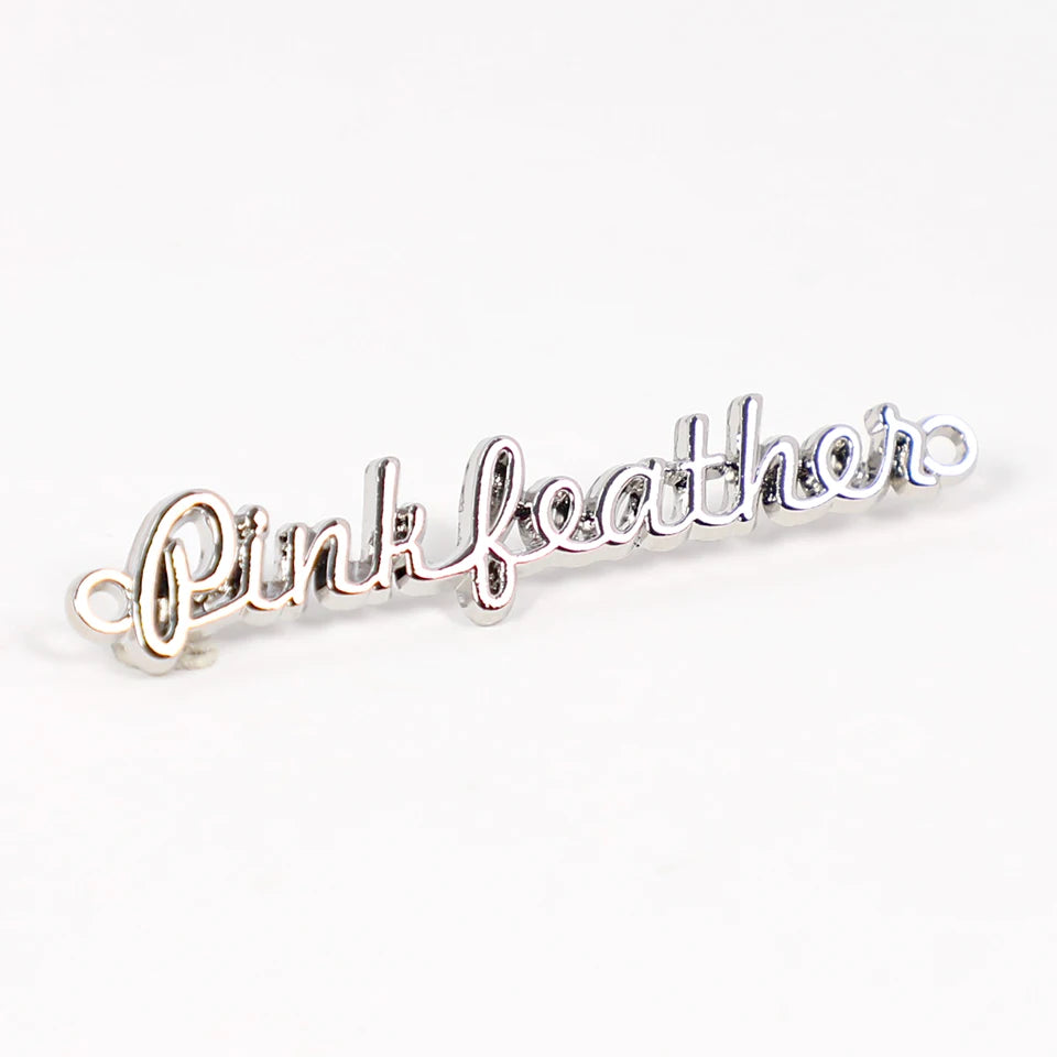 Custom Logo 3D Metal Letters Zinc Alloy Name Tag for Handbag Clothing Metal Labels Sew-On
