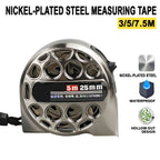 Water Proof 3/5/7.5M Metric Tape Measure Stainless Steel Anti-corrosion Retractable Ruler Hollow Design for Woodworking
