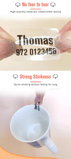 150pcs Transparent Waterproof Name Sticker Custom Personalized Self-adhesive Kids School Label Child Stationery Tag In Hebrew