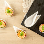 50 Pcs Dessert Plate High-quality Trays Serving Home Plates Water Drop Disposable Fruit Dinner Dishes Paper