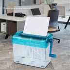 Small Hand-Cranked Shredder - Non-Electric Practical Tool for A4/A6 Paper, Household Paper Shredding Solution