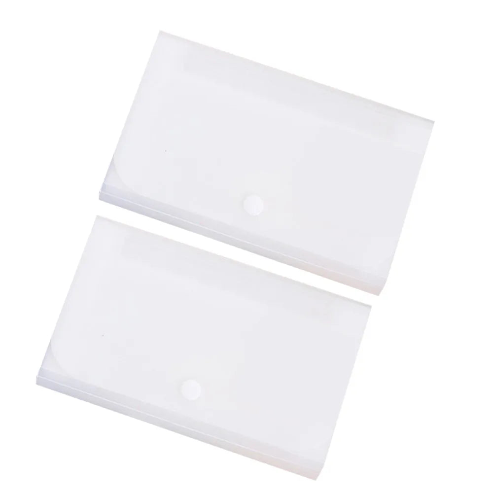 2Pcs Sturdy Plastic Accordion Folder for Paper Organization Portable Lightweight Dust Resistant File Folder for Office Student