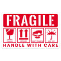 10-50pcs Fragile Handle With Care Warning Stickers Self Sealing Adhensive Business Don't Fall Express Shipping Thank You Labels