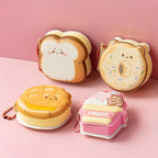4 Pcs Mini Cute Cartoon Memo Pad Game Console Vegetable Bread Shape Sticky Note Portable Message Book Pendant Book
