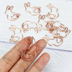 10pcs Adorable Rabbit Heart-Shaped Paper Clip Bookmarks - Perfect for Students, Bookmark Organizer, and DIY Craft Projects