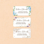 Personalized Floral Mailing Stickers - Self-Adhesive Address Labels for Business/Stationery,Custom Design & Recyclable Material‌