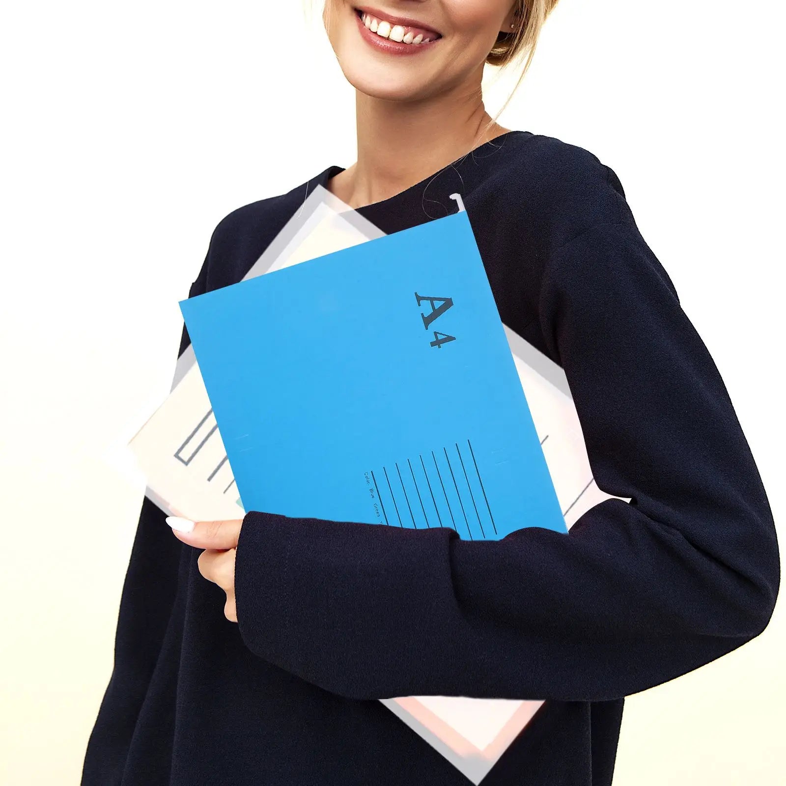 5Pcs A4 Sized Suspension File Folder Hanging File Holder Paper Wear-resistant Frame Documents Organizer Desktop Office folder