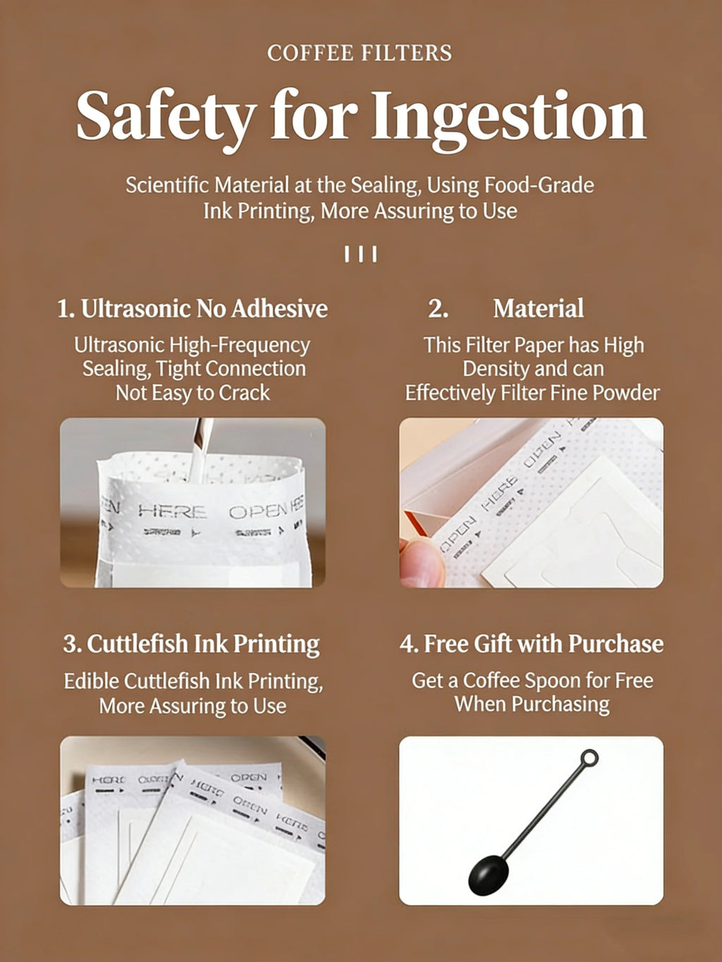 Disposable Coffee Filter Bags Portable Drip Coffee Paper Pack Hanging Ear Espresso Coffee Accessories Tea Brewing Tools
