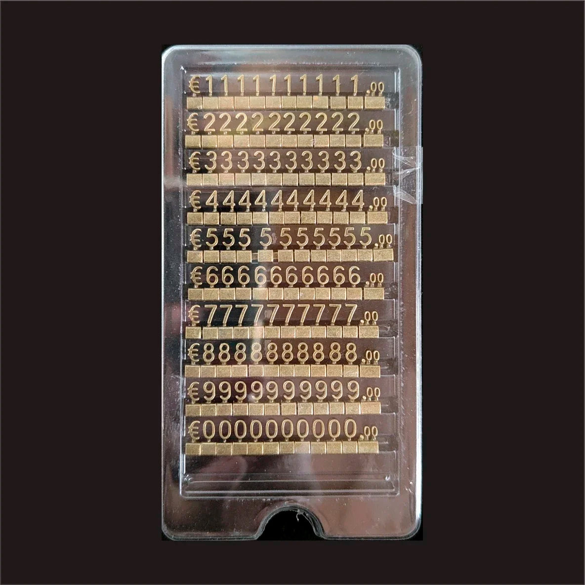 Metal 3D Combined Price Tags Number Adjustable Display Euro Pound Dollar Label Currency Symbol Jewellery Watch Phone Store