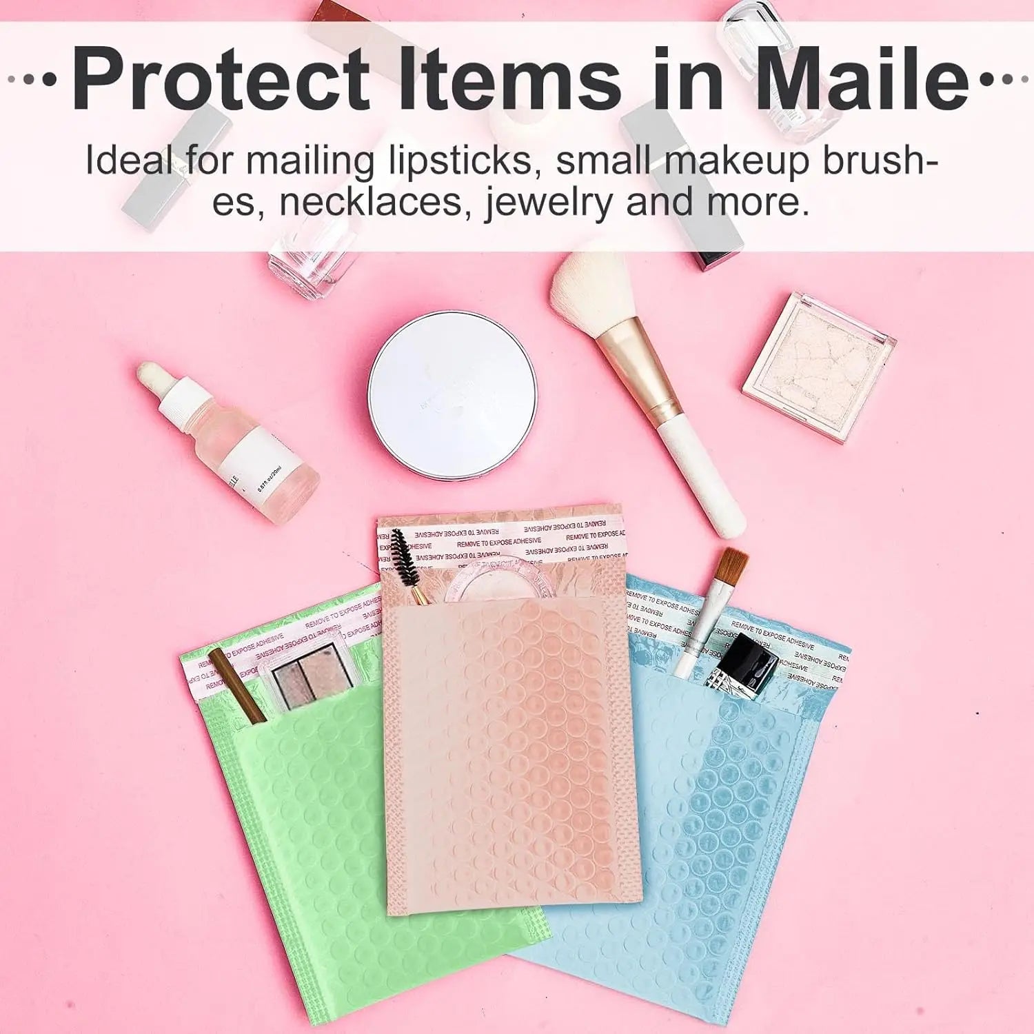 Self Adhesive Mailing Envelopes Bubble Padded Mailers 4 X 6 Inch Small Shipping Bags Waterproof Padded Envelopes for Packaging