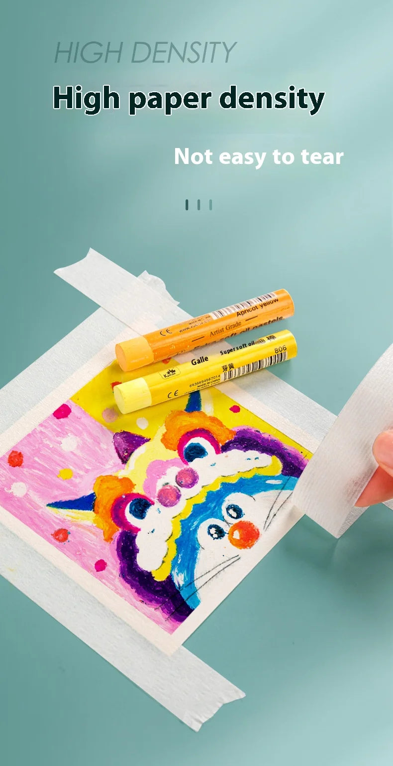 10/50 Sheets A4 Heavy Color Oil Painting Stick Special Paper Square 16k/32k Thickened 300g Soft Crayon Art Sketch Blank Paper