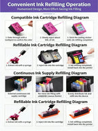 Dye ink Refill kit For HP 301 302 304 305Xl Printer For Epson Canon 40 41 445 446 Brother Lexmark Samsung Dell Inkjet Printer
