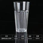 Acrylic Plastic Beer Mug PC Anti-fall Water Cup Heat-resistant Wine Glass Transparent Octagonal Cups KTV Bar Kitchen Restaurant