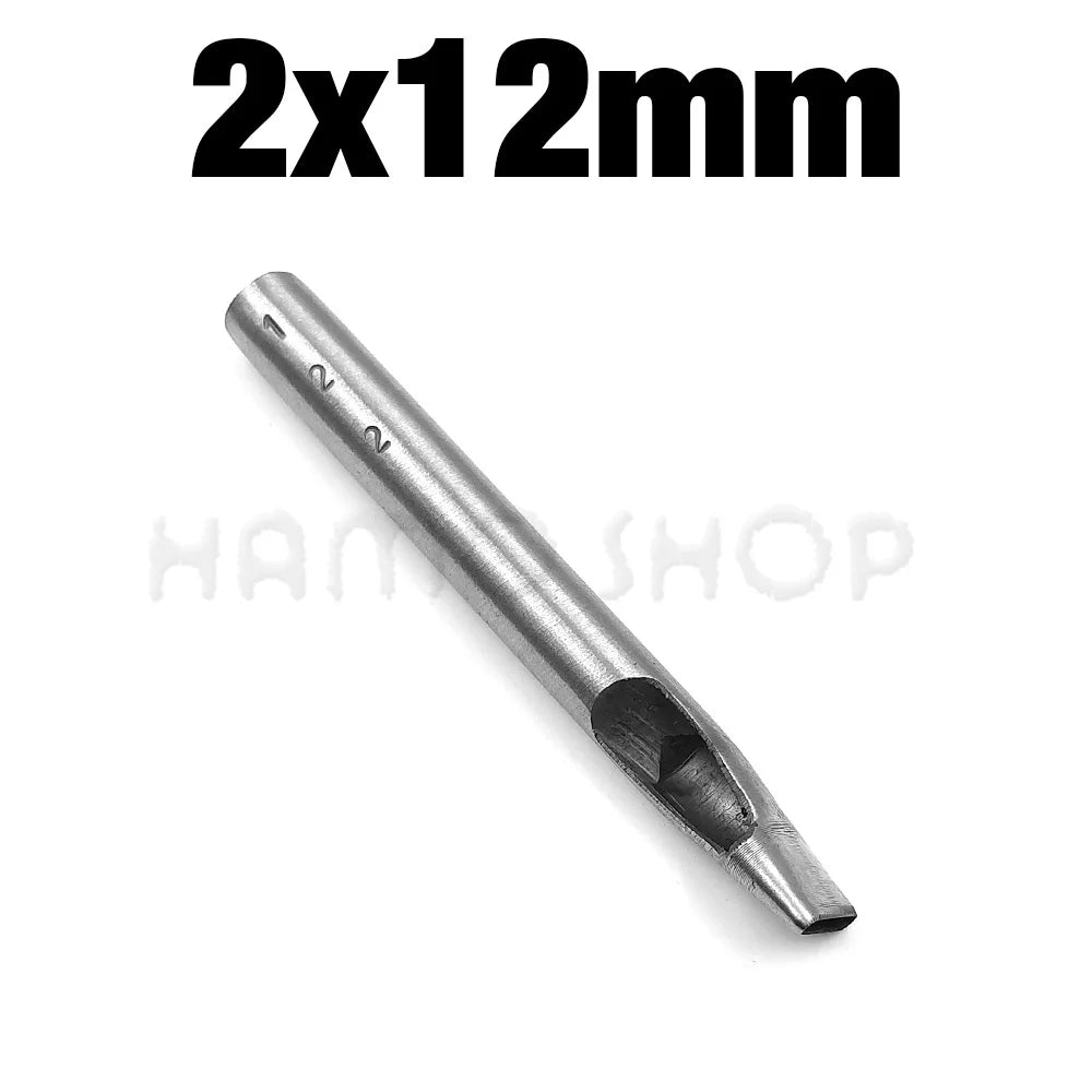 1pc 2mm-6mm Width Leather Oval Shape Hole Punch Steel Craft Hollow Hole Punch Leather Tools Leather Belt Hole Punch DIY Tools