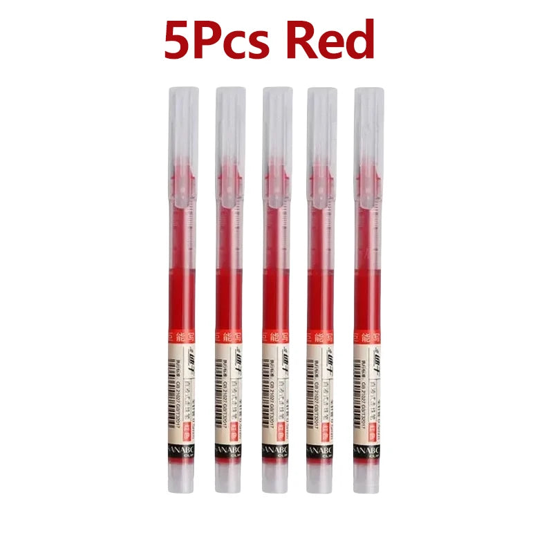 1-20Pcs Needle Type Gel Ink Pens Black/Blue/Red 0.5mm Liquid Ballpoint Pen Students Stationery School Office Writing Tool