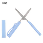 1Pc Creative Pen Shape Scissors Kawaii Multifunction Folding Scissors DIY Portable Paper-Cutting Art Tool School Office Supplies