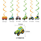  Green Tractor Birthday Party Supplies Farm Tractor Paper Plates Cup Napkins for Tractor Birthday Party Decoration Supplies
