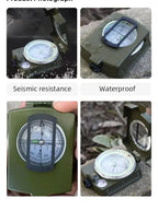 High Precision Compass Professional Outdoor Camping Multifunctional Military Green Precise Geological Tactical Compass