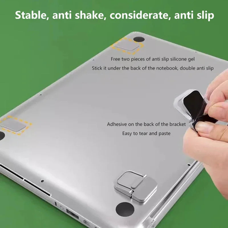 Universal 1 Pair Foldable Laptop Stand Home Invisible Non-slip Notebook Bracket Aluminium Alloy for MacBook HP Dell Lenovo