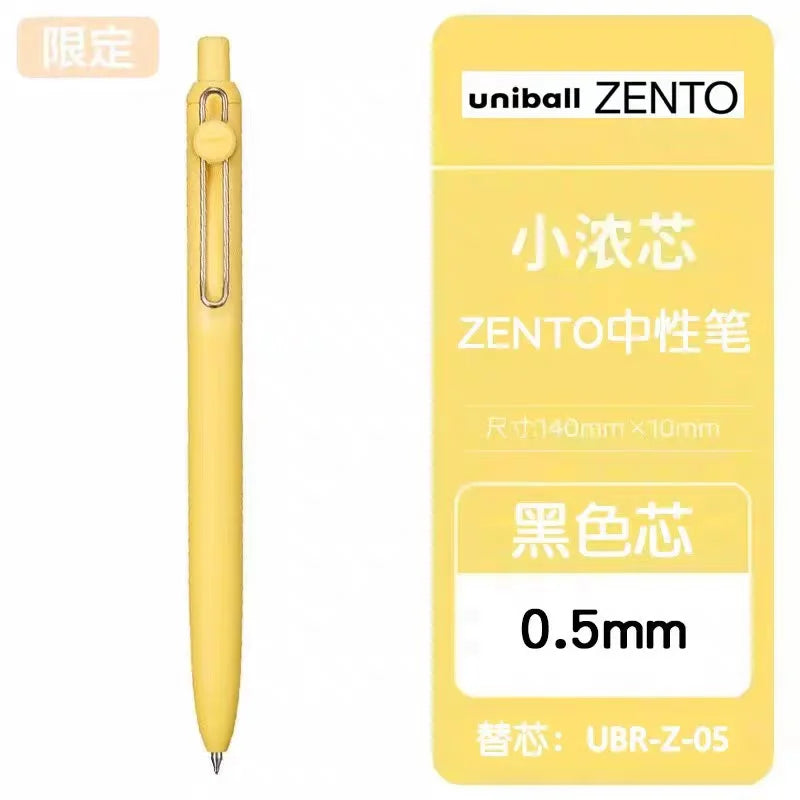 1+3 Refill Japan UNI Gel Pen Small Thick Core 0.38mm Smooth Quick Dry UMN-SF-38 Upgrade UniBall One Black School Supplies