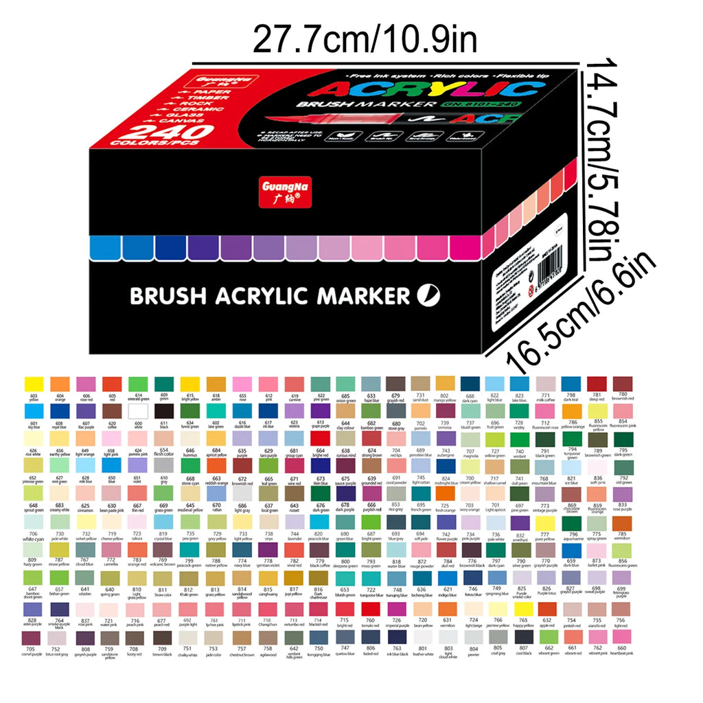 168/120/72/60/48/36/24/12pcs Dual Tips Artist Markers Set Acrylic Marker Set Ideal For School, Office Decor, And Artistic Gifts