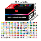 168/120/72/60/48/36/24/12pcs Dual Tips Artist Markers Set Acrylic Marker Set Ideal For School, Office Decor, And Artistic Gifts