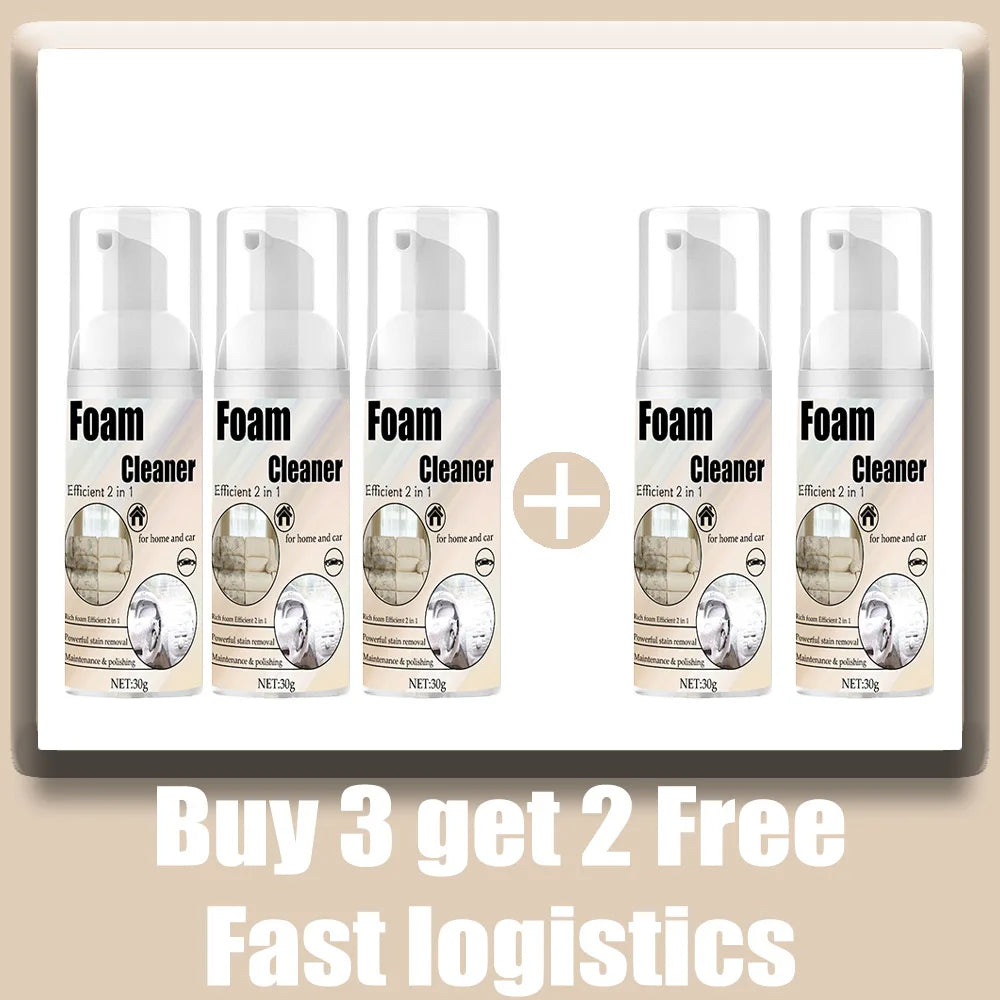 Multifunctional Foam Cleaner Car Interior Stain Removal and Cleaning Leather Seat Home Foam Cleaner Spray Maintenance Wash