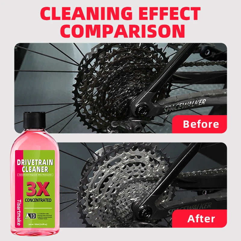 100ml Bike Drivetrain Cleaner Bicycle Chain Cleaning Maintenance Liquid Degreaser Spray Bike Chain Cleaner Bicycle Degreaser
