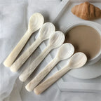 Kitchen Tools 9-13CM Natural Shell Ice Spoon Cream Coffee Caviar Spoon Mother of Pearl Seashells Stirring Spoons Teaspoon Crafts