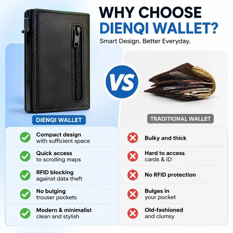 Magnetic Credit Card Holder Luxury Men Wallet Rfid Blocking Pop Up Minimalist Wallet Leather Bank Cardholder Case Vallet for Men