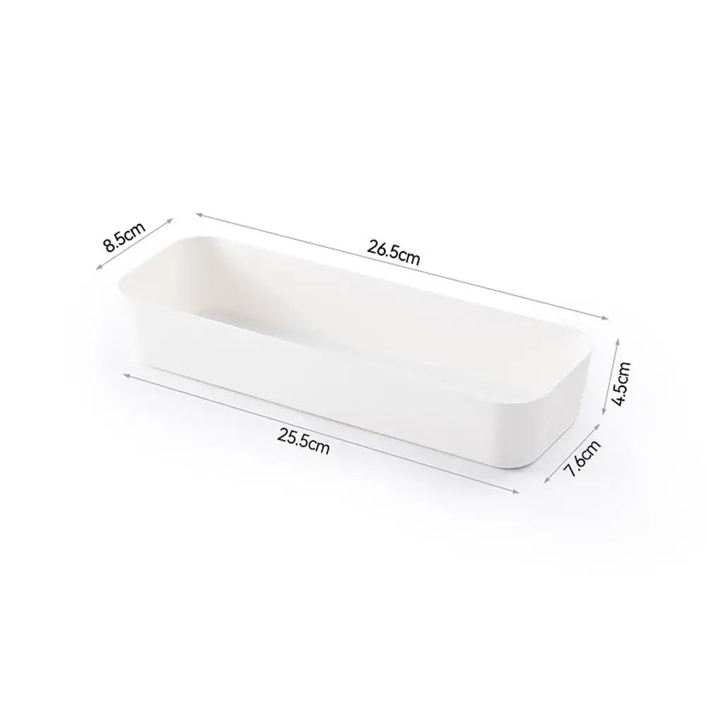 Plastic Desktop Storage Box Stackable Large Capacity Drawer Divider Storage Box Solid Color Documents File Organizer Home Office