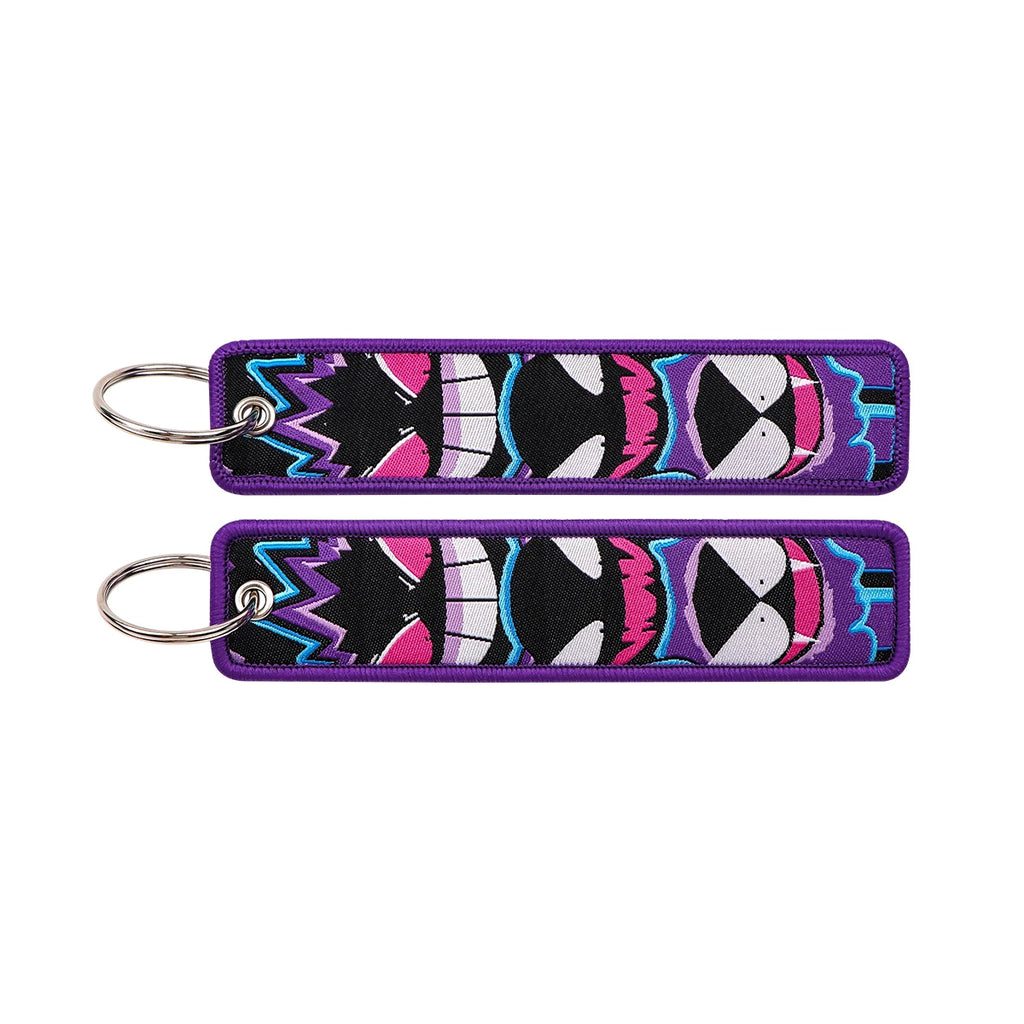 Kawaii Japanese Elf Anime Embroidery Key Fobs Key Tag Motorcycles Cars Backpack Chaveiro Keychain Fashion Keyring Friends Gifts