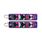 Kawaii Japanese Elf Anime Embroidery Key Fobs Key Tag Motorcycles Cars Backpack Chaveiro Keychain Fashion Keyring Friends Gifts