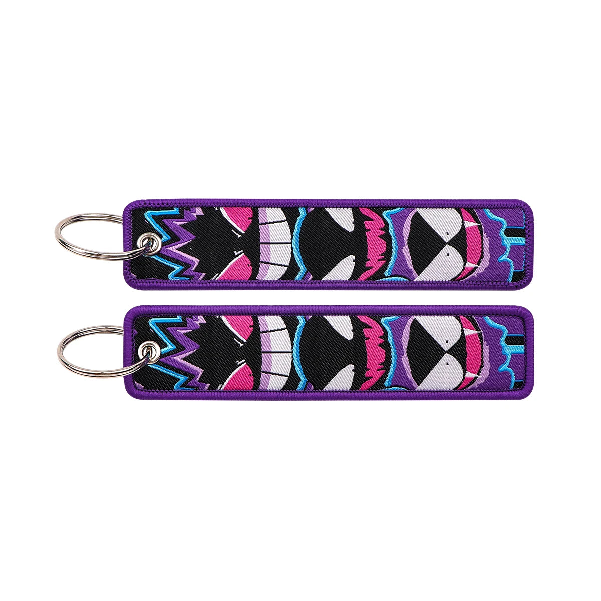 Kawaii Japanese Elf Anime Embroidery Key Fobs Key Tag Motorcycles Cars Backpack Chaveiro Keychain Fashion Keyring Friends Gifts