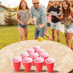 Cup Pong Game Set 22 Pcs 16 Oz Plastic Party Cups with 4 PCS Ping Pong Balls for Christmas New Year Gift  Gratuation Party