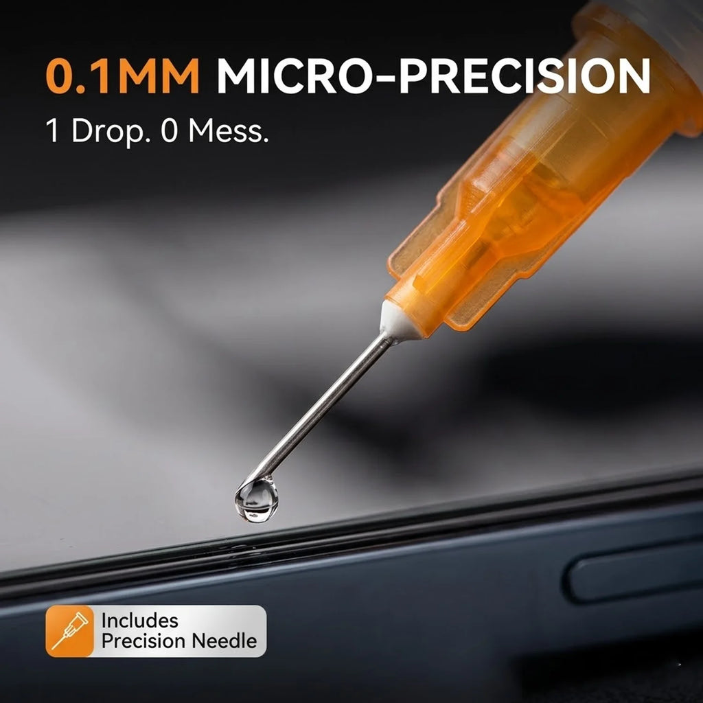 SiKEZHAN 50ml Phone Screen Adhesive Remover Liquid LCD Frame Back Cover Glue Cleaner Repair Kit Tool + Precision Injector Needle