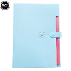 A4 Organ Folder 5 Layers Macaron Colors File Manager Storage Simple Folder for Student School and Office Stationery Supplies