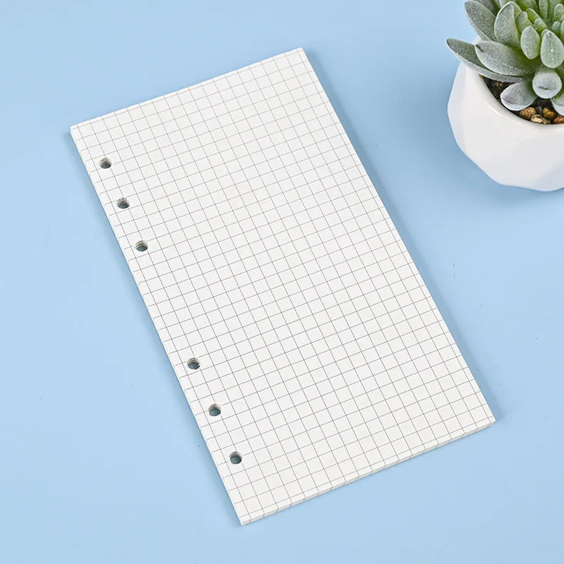 A6 A5 Loose Leaf Notebook Refill Spiral Binder Inner Page Line Dot Grid Inside Paper Stationery
