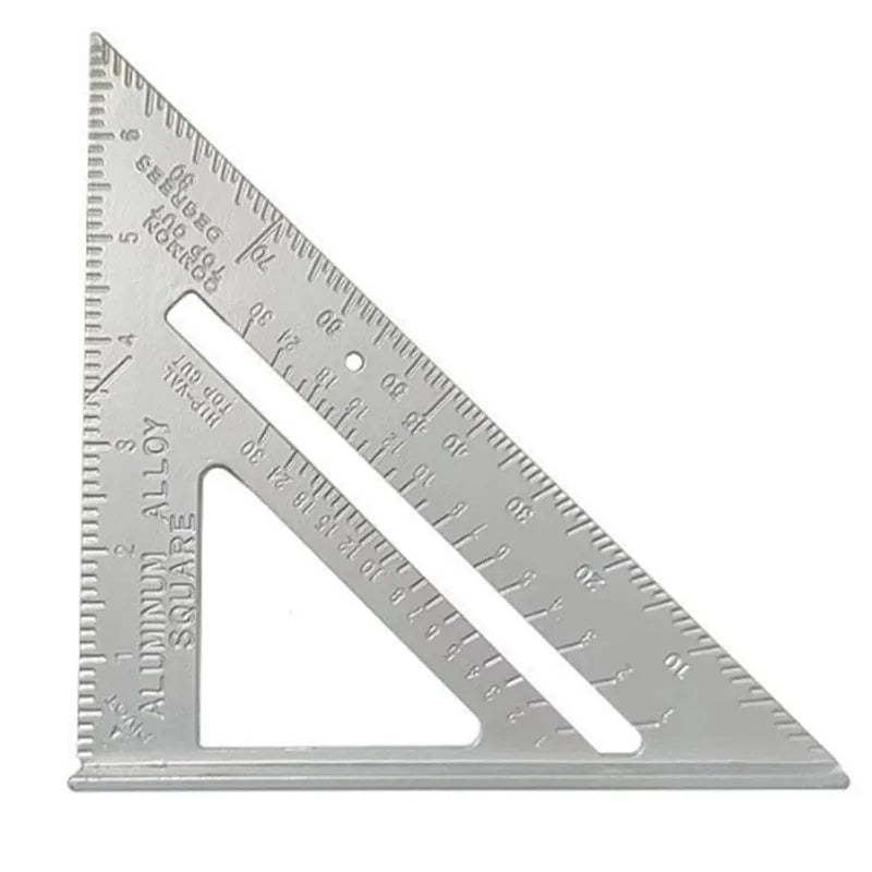 New Angle Ruler Square Woodworking Tools 1pcs 7Inch Triangle Ruler Measurement Tool Aluminium Alloy Carpenter Tools Inch Metric