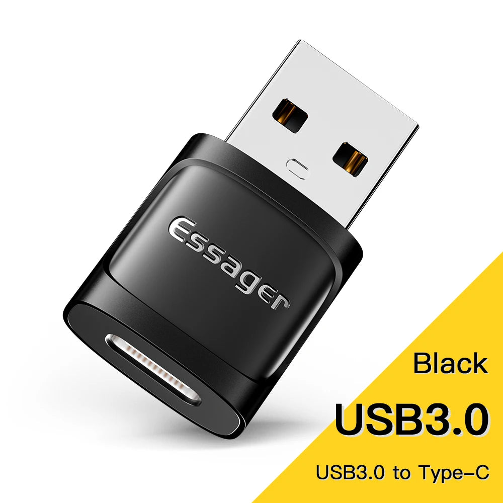Essager USB C To USB 3.0 OTG Adapter Type C Female Converter USB-C Male To Micro Adapter For Xiaomi 12 POCO Oneplus ipad Macbook